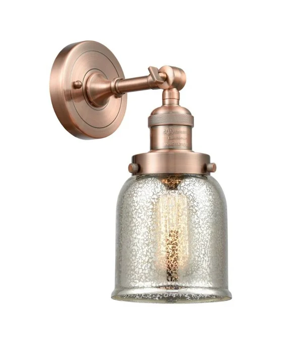 Innovations Lighting Small Bell 1 Light Semi Flush Mount 201F OB G58 (Bronze)