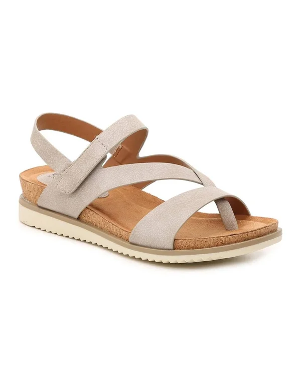 Eurosoft Lexie Wedge Sandal, 8, Leather