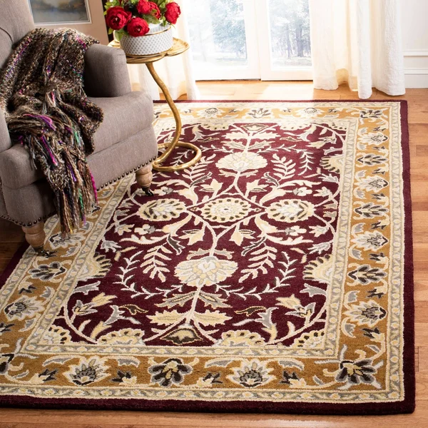Safavieh Heritage HG261B 4& x 6& Black - Red Rug