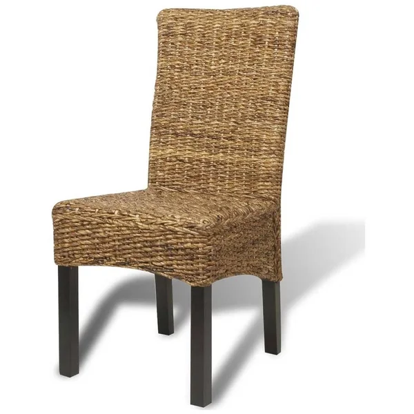 vidaXL Dining Chairs 4 Pcs Abaca and Solid Mango Wood