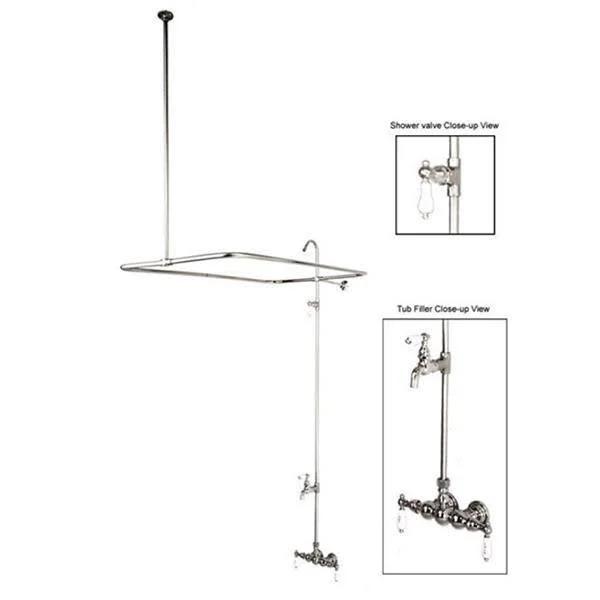 Kingston Brass CC63T5 Vintage 3-3/8x22 Wall Mount Tub Filler - Oil Rubbed Bronze