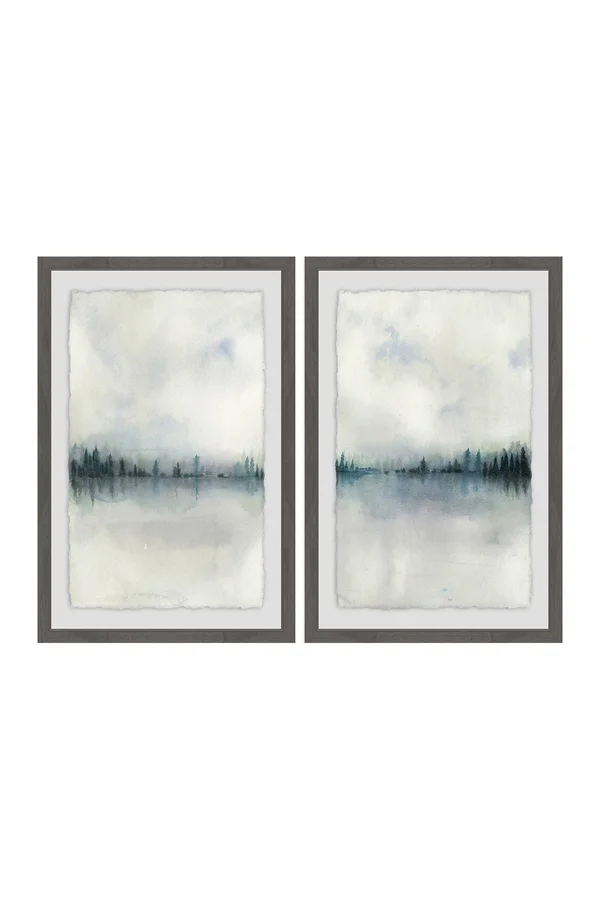 Marmont Hill Cloudy Lake Diptych, 30 inch x 40 inch