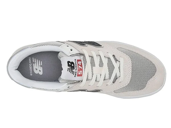 New Balance Numeric AM574 White/Black, Men's, Size: 6