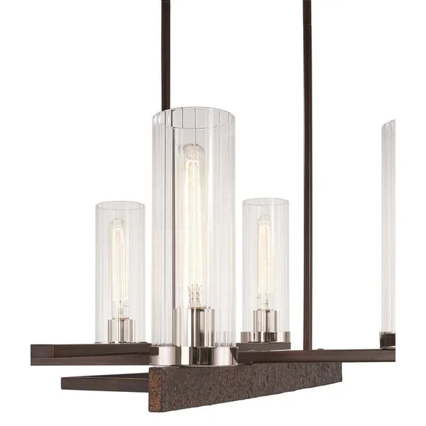 Minka Lavery-4609-101-Maddox Roe - Chandelier 10 Light Iron Ore/Gold