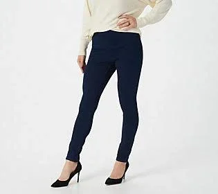 Belle by Kim Gravel Hollywood Waist Tummy Smooth Leggings - Size Reg 4, Dark Indigo