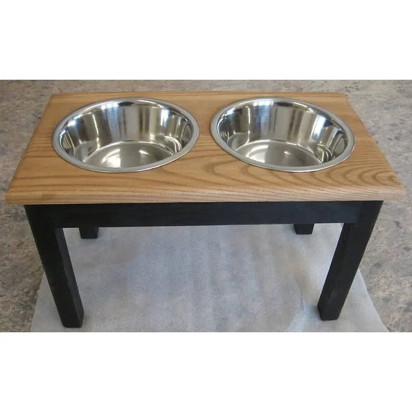 Classic Pet Beds 2 Bowl Traditional Style Pet Diner, Size: Medium (9.5 inch H x 9.5 inch W x 18 inch D)