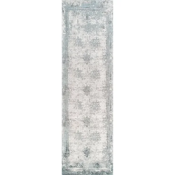 nuLOOM Handmade Distressed Abstract Vintage Wool Area Rug Grey 5& x 8& 5& x 8& Indoor Living Room - Bedroom, Dining Room