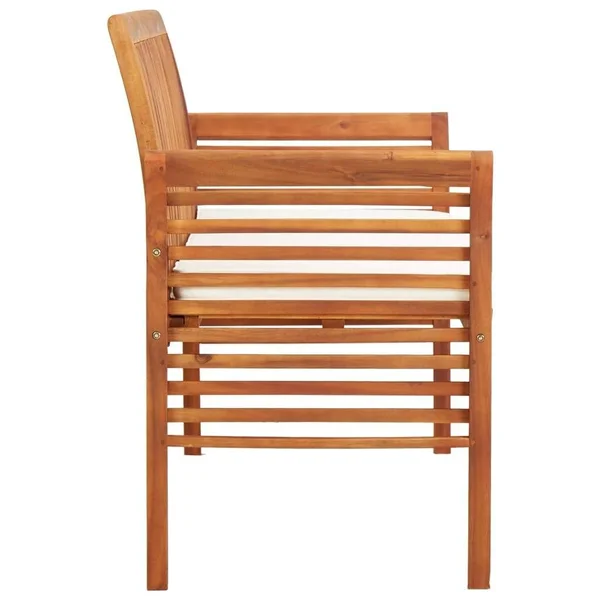 vidaXL 3-Seater Garden Bench with Cushion 59x22 Solid Acacia Wood, 45968