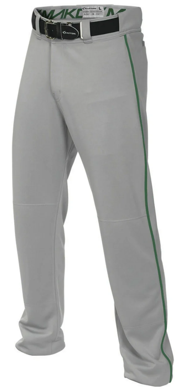 Easton Adult Mako 2 Piped Grey/Green Baseball Pants L