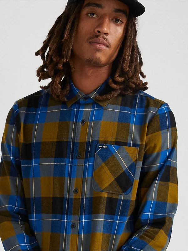 Volcom Caden Plaid Shirt - Primer White