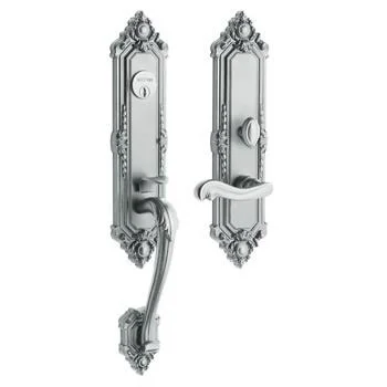 Baldwin Kensington 3/4 Escutcheon Mortise Entry Double Cylinder Trim Set w/ 5108 Lever Distressed Oil Rubbed Bronze LH