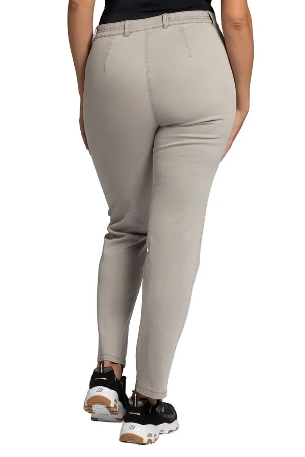 Plus Size Straight Fit - Woman, Beige, Size: 16L, Cotton, Ulla Popken