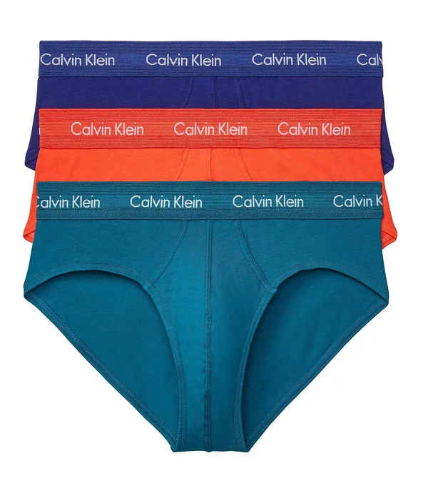 Calvin Klein Cotton Stretch Solid Hip Briefs 3-Pack - M