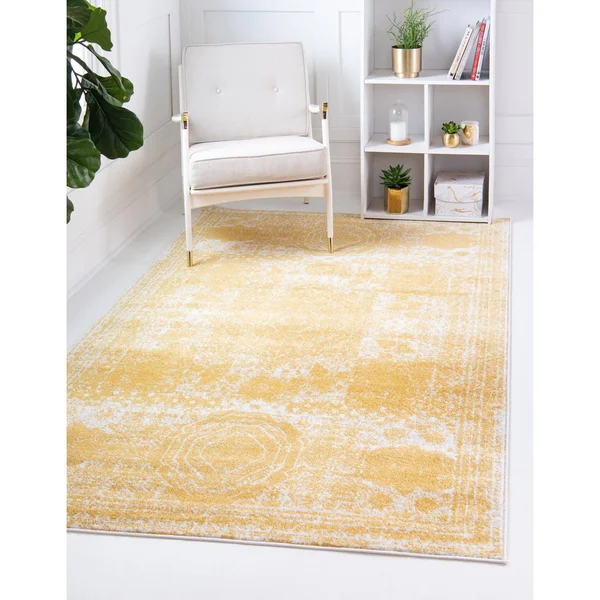 Unique Loom Yellow 9 ft. x 12 ft. Bromley Area Rug