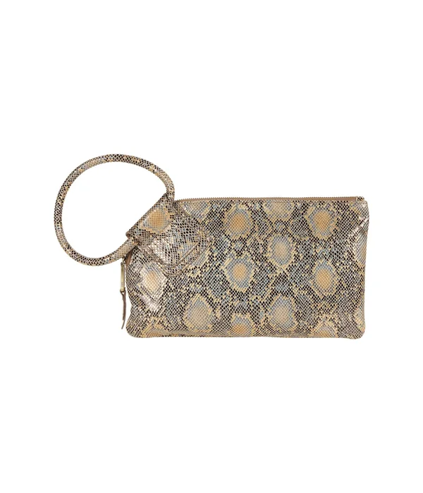Hobo: Sable Wristlet in Gold Leaf Cow Hide