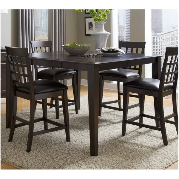 A-America Bristol Point 54x22 Square Gathering Height Table in Warm Grey
