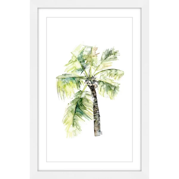 Marmont Hill Palm Tree 2 inch by Rachel Byler Framed Painting Print - Size: 18 inch x 12 inch