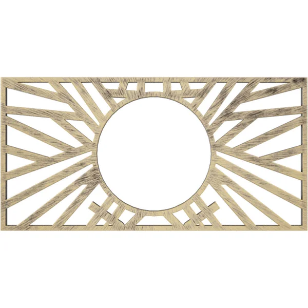 Ekena Millwork CMPP36X18HOAPG 36x22W x 18x22H x 13 3/8x22ID x 1x22P Hoover Architectural Grade PVC Pierced Ceiling Medallion, An