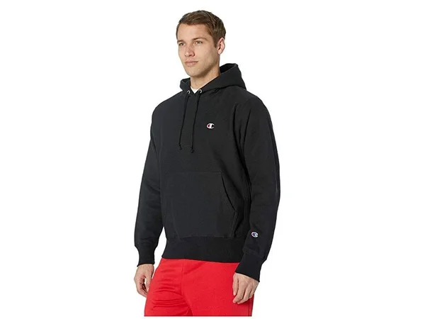 Champion Men's Life REVERSE Weave Pullover Hoodie - Black, M