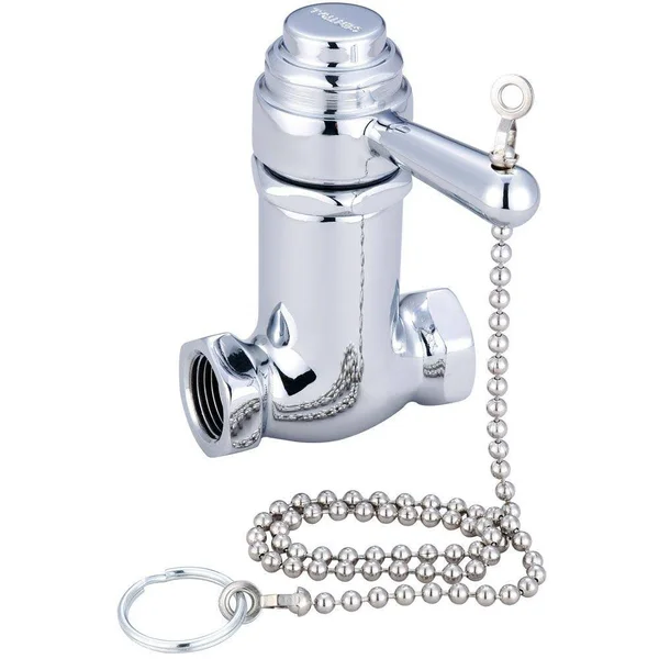 Central Brass 0335-1/2 Self-Close Shower Straight Stop Polished Chrome, 1.32" x 4.313" x 3.91"