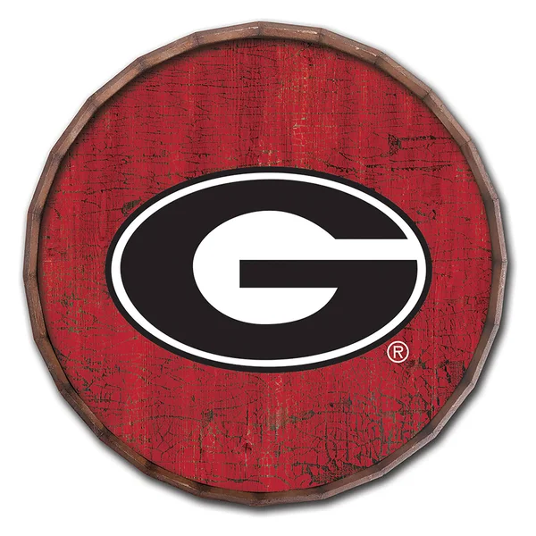 Georgia Bulldogs Cracked Color 24x22 Barrel Top