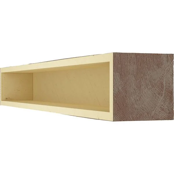 Ekena Millwork MANUKP08X12X48AE 8x22H x 12x22D x 48x22W Knotty Pine Faux Wood Fireplace Mantel - Aged Pecan