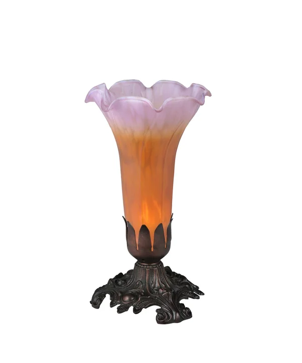 Meyda 8x22H Amber/Purple Pond Lily Accent Lamp - 11295