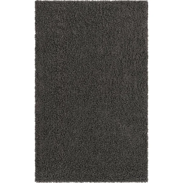 5&x8& Solid Shag Rug Graphite Gray - Unique Loom