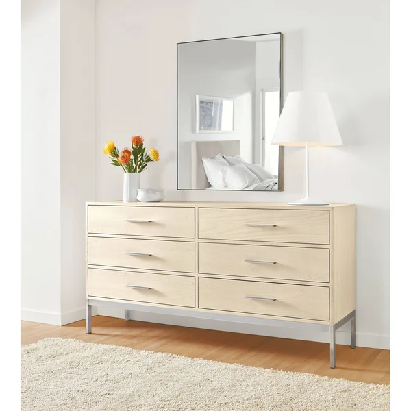 Room & Board, Modern Infinity Mirror 2D 36W 36H in Stainless Steel Silver