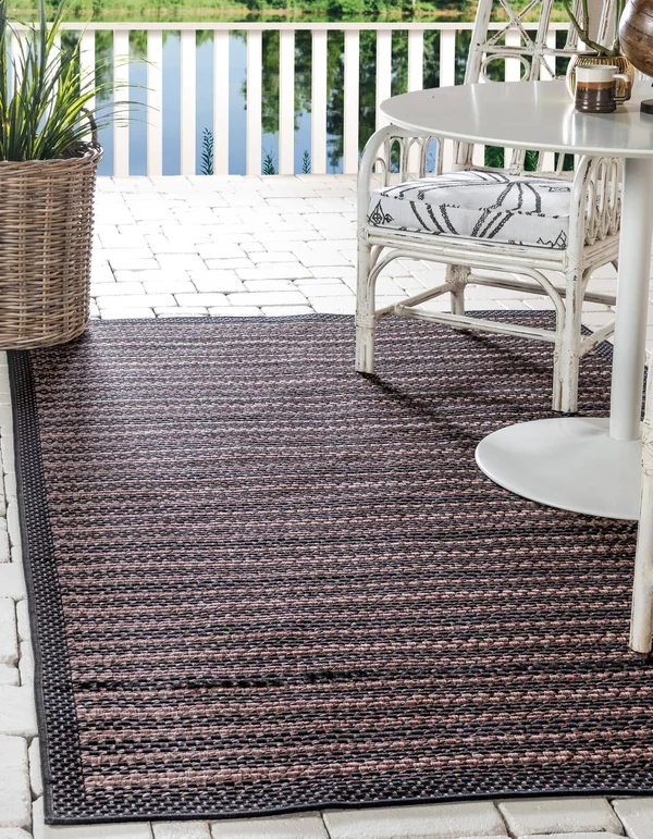 Bridgeport Home Pashio Pas6 Black 4& x 6& Area Rug - Black