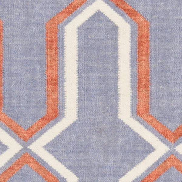 Safavieh 5' x 8' Dhurries DHU559B Light Blue - Dark Blue Rug
