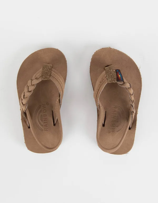 Rainbow Sandals Childrens Flirty Braidy Dark Brown Infant 3/4, Brown