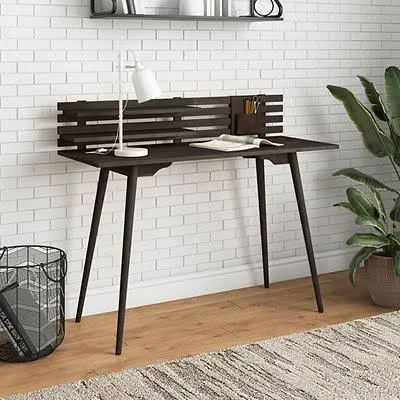 Handy Living Cahill Solid Wood Study Desk - Dark Espresso Finish