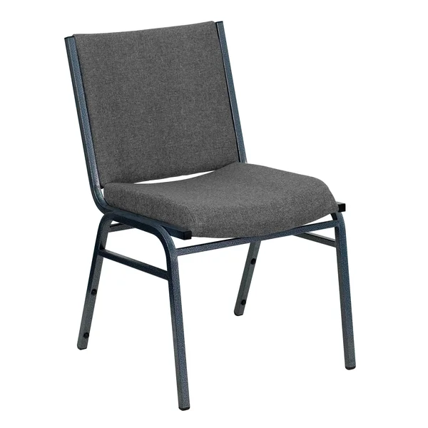 Flash Furniture 4 Pack Hercules Series Heavy Duty Gray Fabric Stack Chair