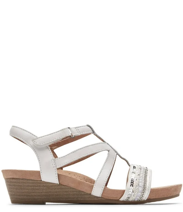 Rockport Women's Cobb Hill Hollywood Wedge Slingback - Size: 5.5, Admiral Blue Suede