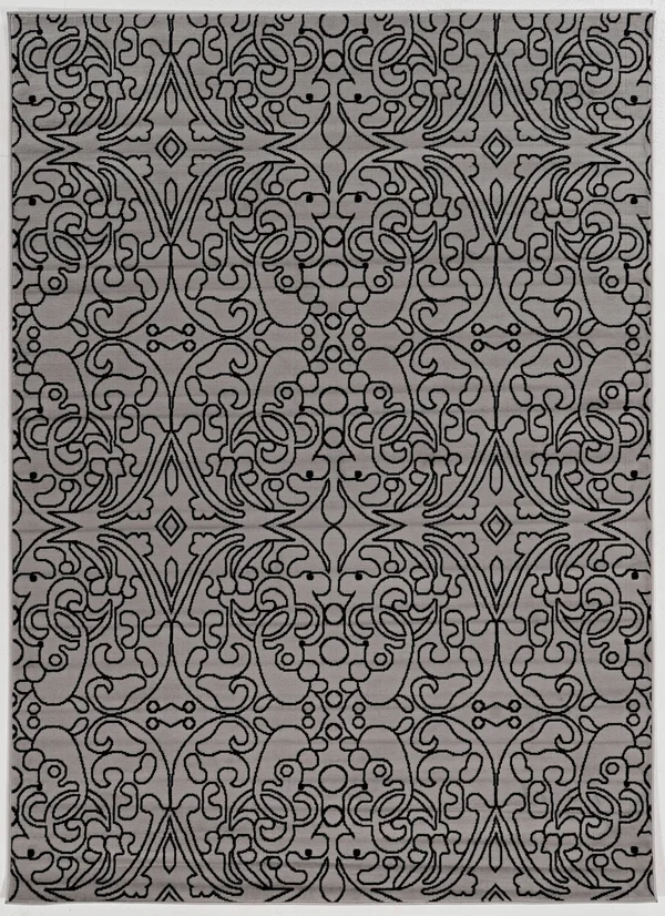 Capri iForum Gray and Black 6&5x22 x 9&3x22 - Linon RUGBC10971