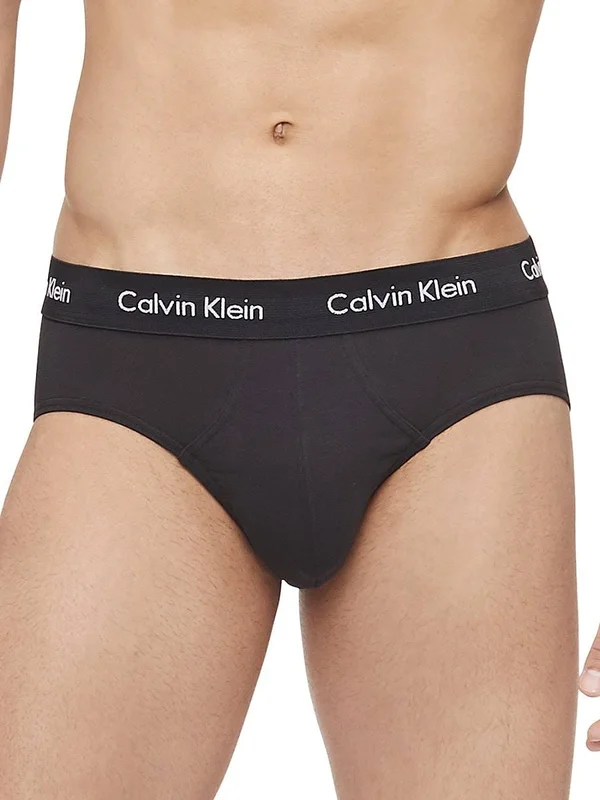 Calvin Klein Cotton Stretch Solid Hip Briefs 3-Pack - XL