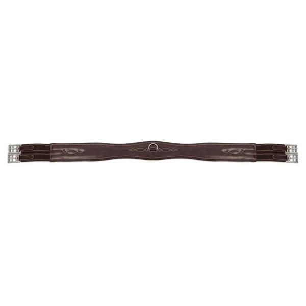 Shires Atherston Leather Overlay Girth - 56, Austrailian Nut