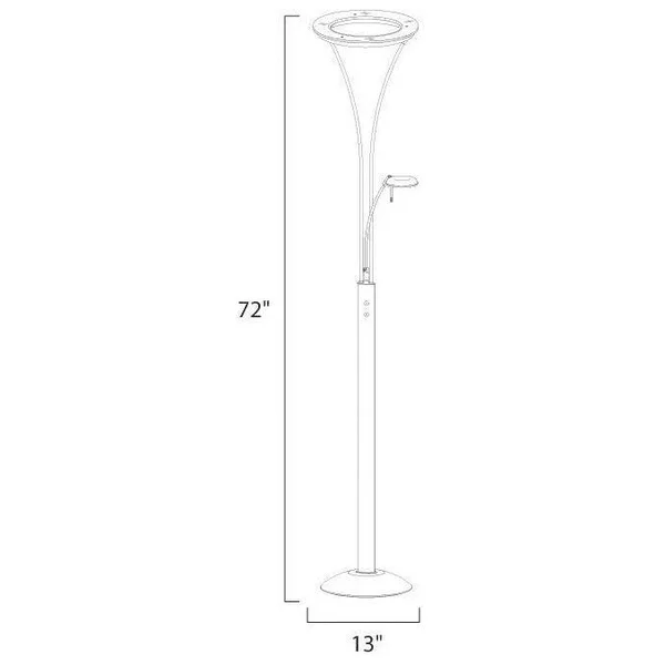 ET2 E41050-PLPC Eco-Task LED Floor Lamp - Platinum, Polished Chrome