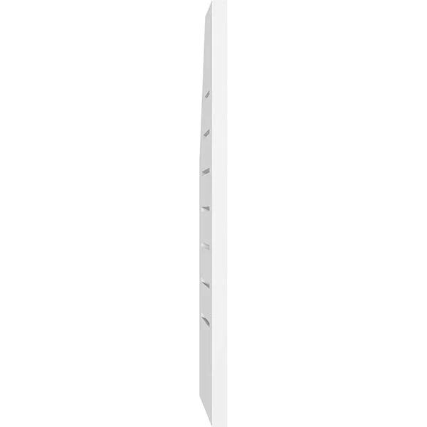 Ekena Millwork GVPOR20X3201SF 20x22W x 32x22H Half Octagon Top Right Surface Mount PVC Gable Vent: Functional, w/ 3-1/2x22W x 1x