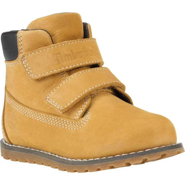 Timberland Kids Wheat Pokey Pine Double Velcro Boots