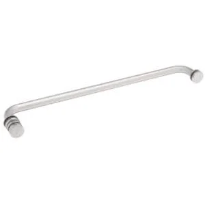 CRL TBCC18SC Satin Chrome 18 inch Towel Bar with Contemporary Knob - Satin Grey