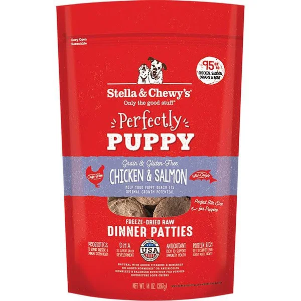 Stella & Chewys Chicken Salmon Dinner Patties Puppy Dog Food - 14 oz