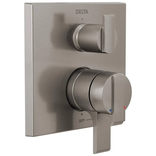 Delta T27867-SS Ara Angular Modern Monitor 17 Series Valve Trim with 3-Setting Integrated Diverter Stainless