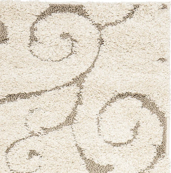 Safavieh SG455-1113-9SQ Florida Shag Cream & Beige 9& x 9& Square Rug