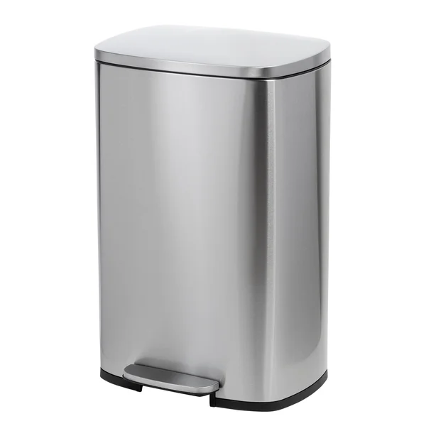 Honey-Can-Do TRS-08315 Stainless Steel Rectangle Step Can, 50 LITER