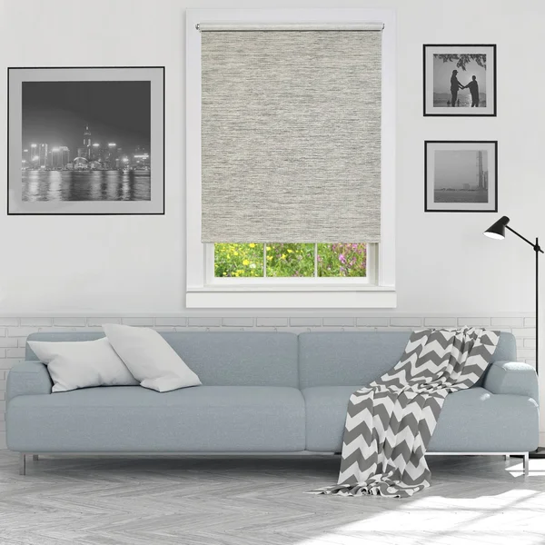 Achim 50x22 x 72x22 Cordless Privacy Jute Shade - Heather