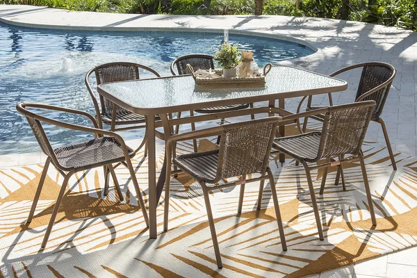Panama Jack Cafe 7 PC Woven Dining Set