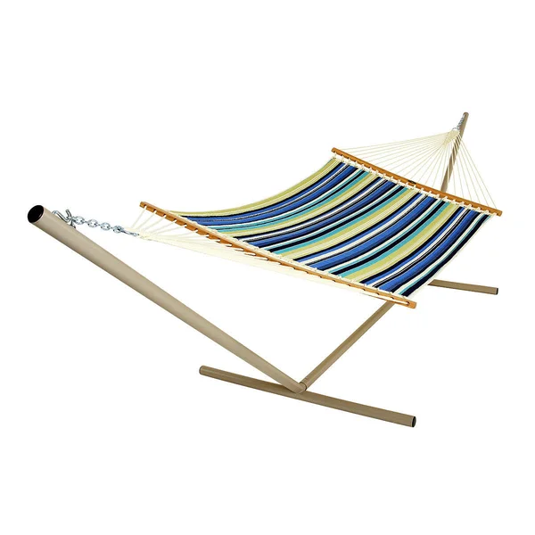 Pawleys Island Large Quilted Fabric Hammock - Trellis Stripe