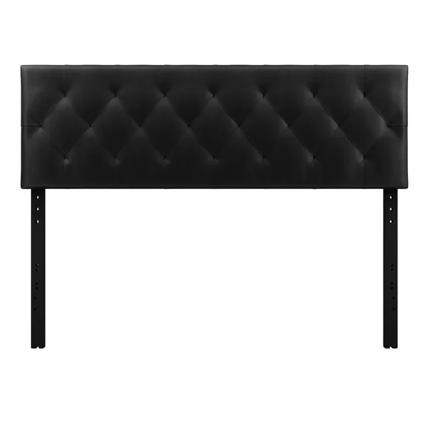 Brookside Avery Adjustable Black Faux Leather King Headboard